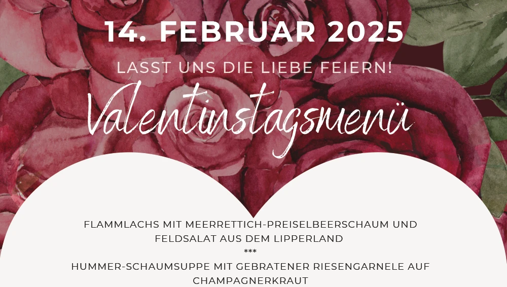 Valentinstag 2026 | Landhaus Schieder | Hotel | Restaurant Valentinstag 2026 | Landhaus Schieder | Hotel | Restaurant